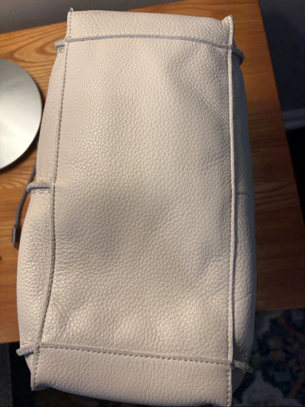 The Sak Los Feliz Hobo Cream Leather with Brown Shoulder Strap - Picture 8 of 16